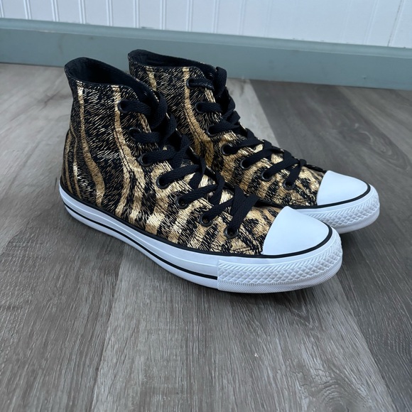 Converse Shoes - Converse All Star High Top Gold and Black Women's size 7.5 Sneaker